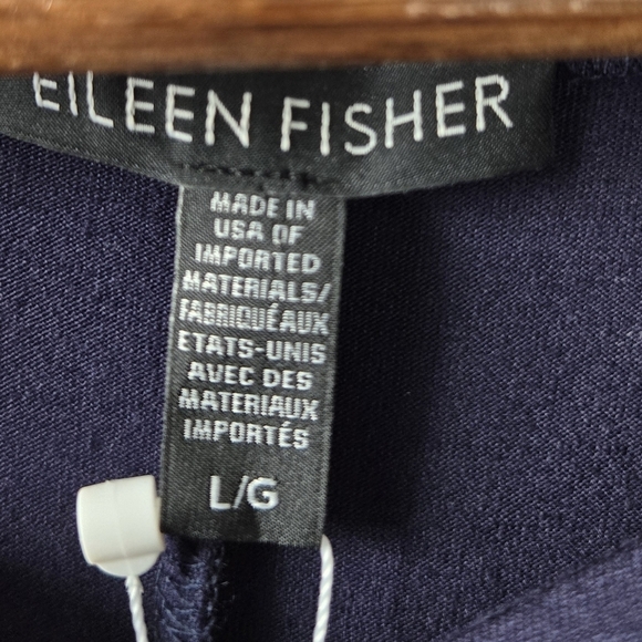 Eileen Fisher Large Blue Purple Maxi Tie Front / Back Dress New with tags - Picture 4 of 12